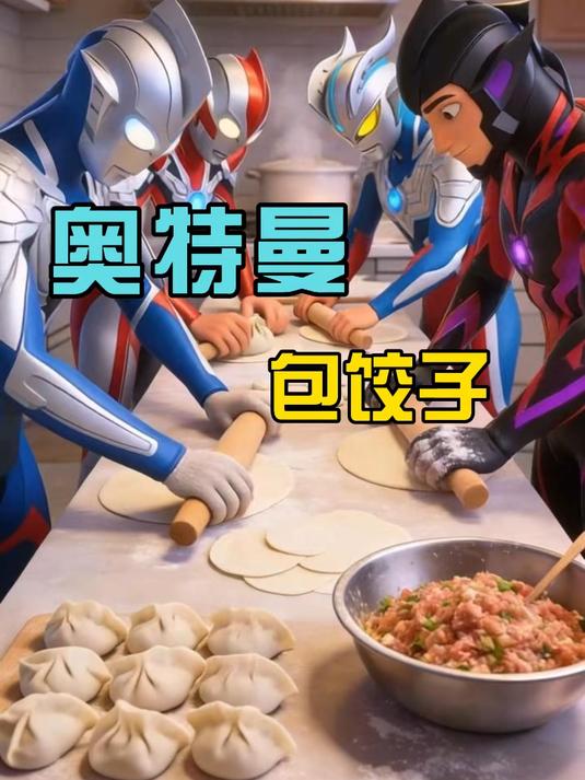 奥特曼包饺子