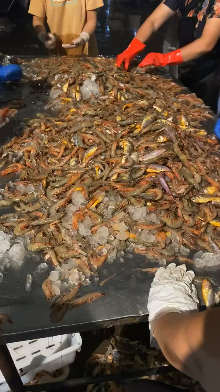 一年一个季度才看到的青壳虾,太鲜美了