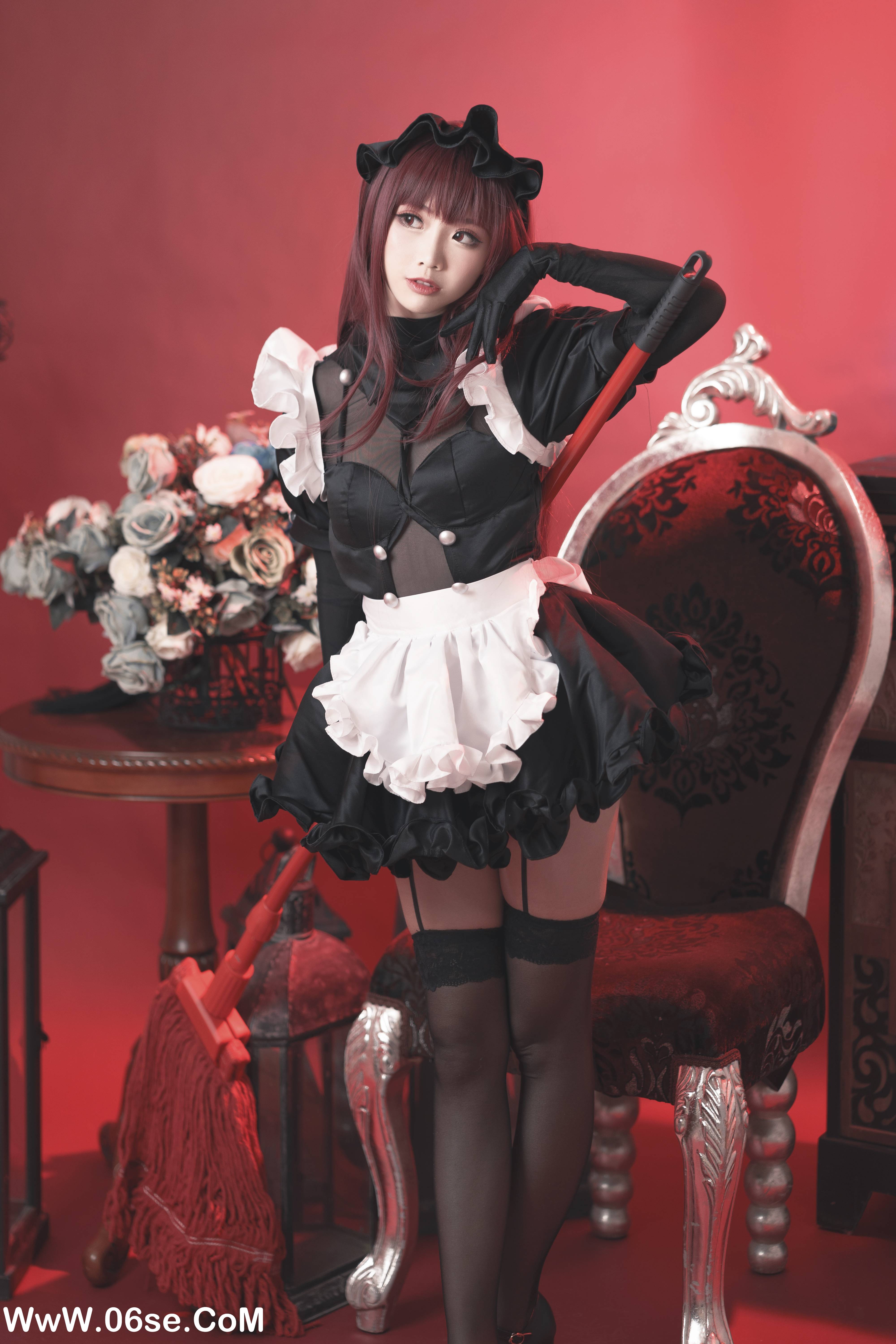 图片[8]-Coser面饼仙儿 NO.026 – 斯卡哈女仆[20P182M]-六色网