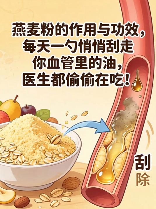 燕麦粉的作用与功效,每天一勺悄悄刮走你血管里的油,医生都偷偷在吃!