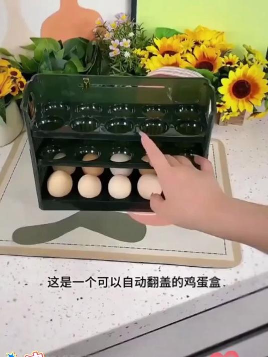 鸡蛋收纳盒冰箱厨房专用多层防摔鸡蛋托鸡蛋架鸡蛋格侧门大容量