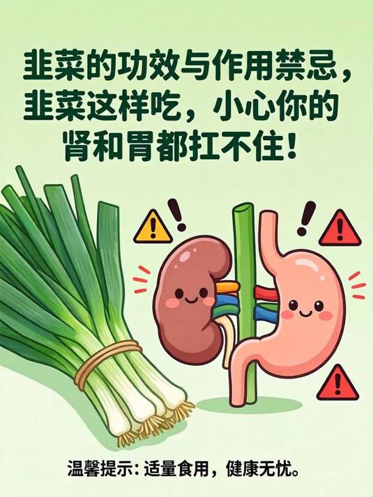 韭菜的功效与作用禁忌，韭菜这样吃，小心你的肾和胃都扛不住！