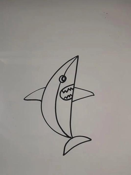 简笔画——大鲨鱼