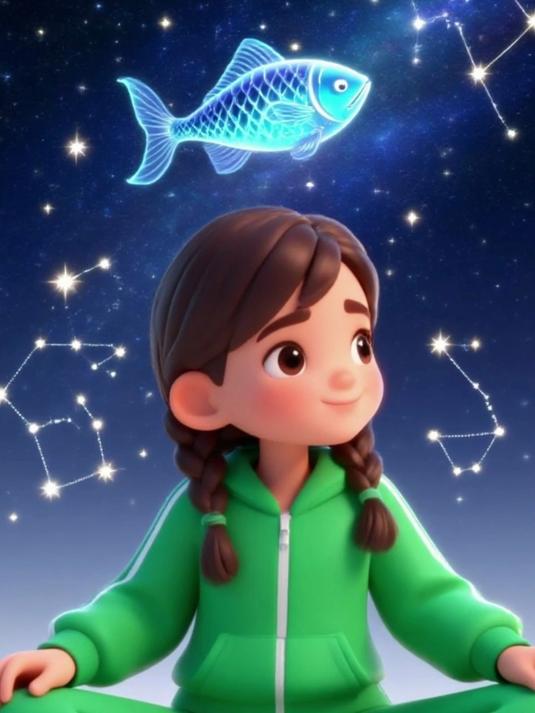 双鱼座会在星空中眨眼睛哦！