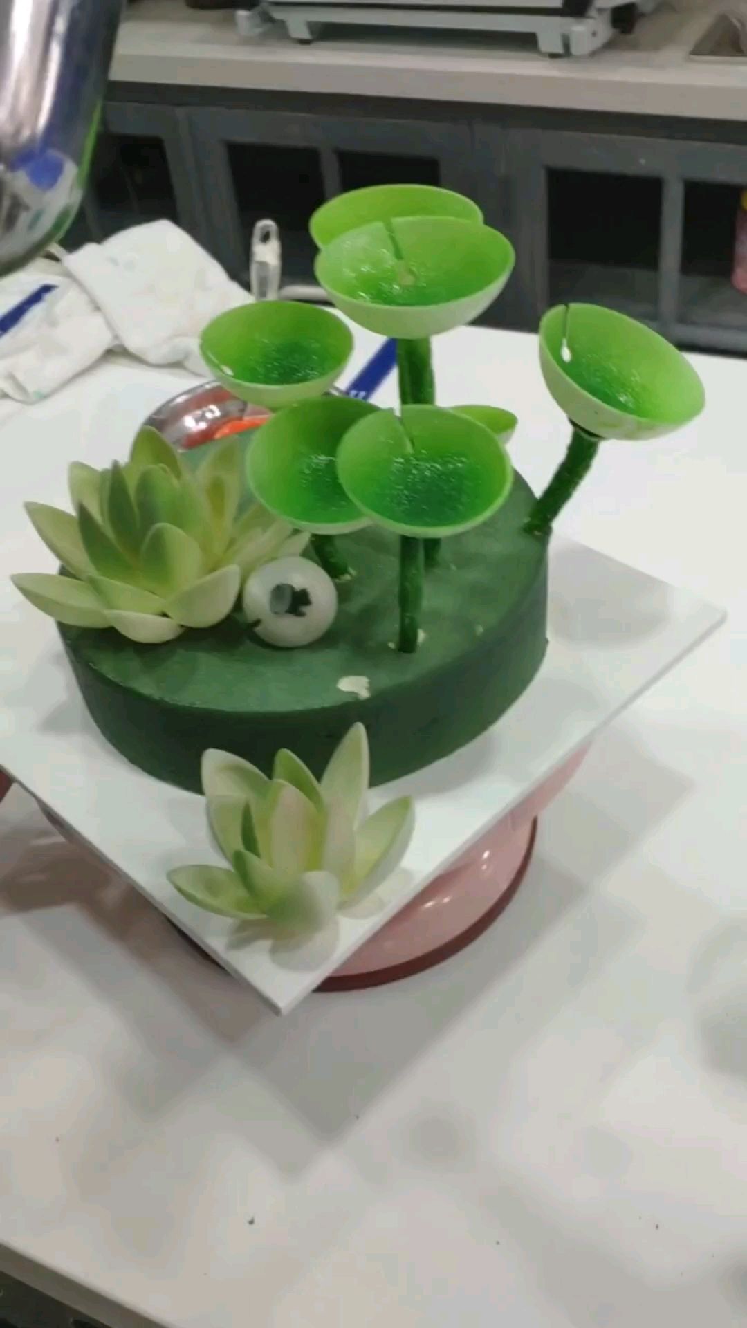 荷花蛋糕,就问你漂亮不漂亮