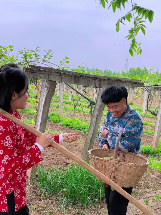 从小长大的地方,今日分享钩洋槐花拌麦发菜