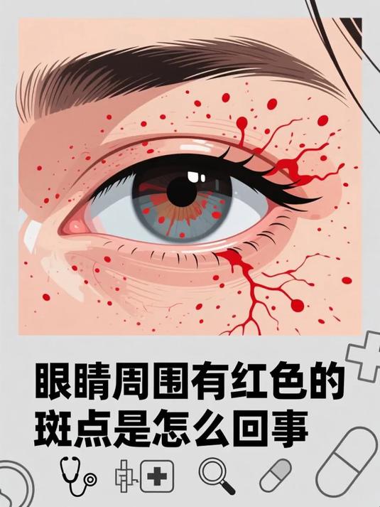 眼睛周围有红色的斑点是怎么回事