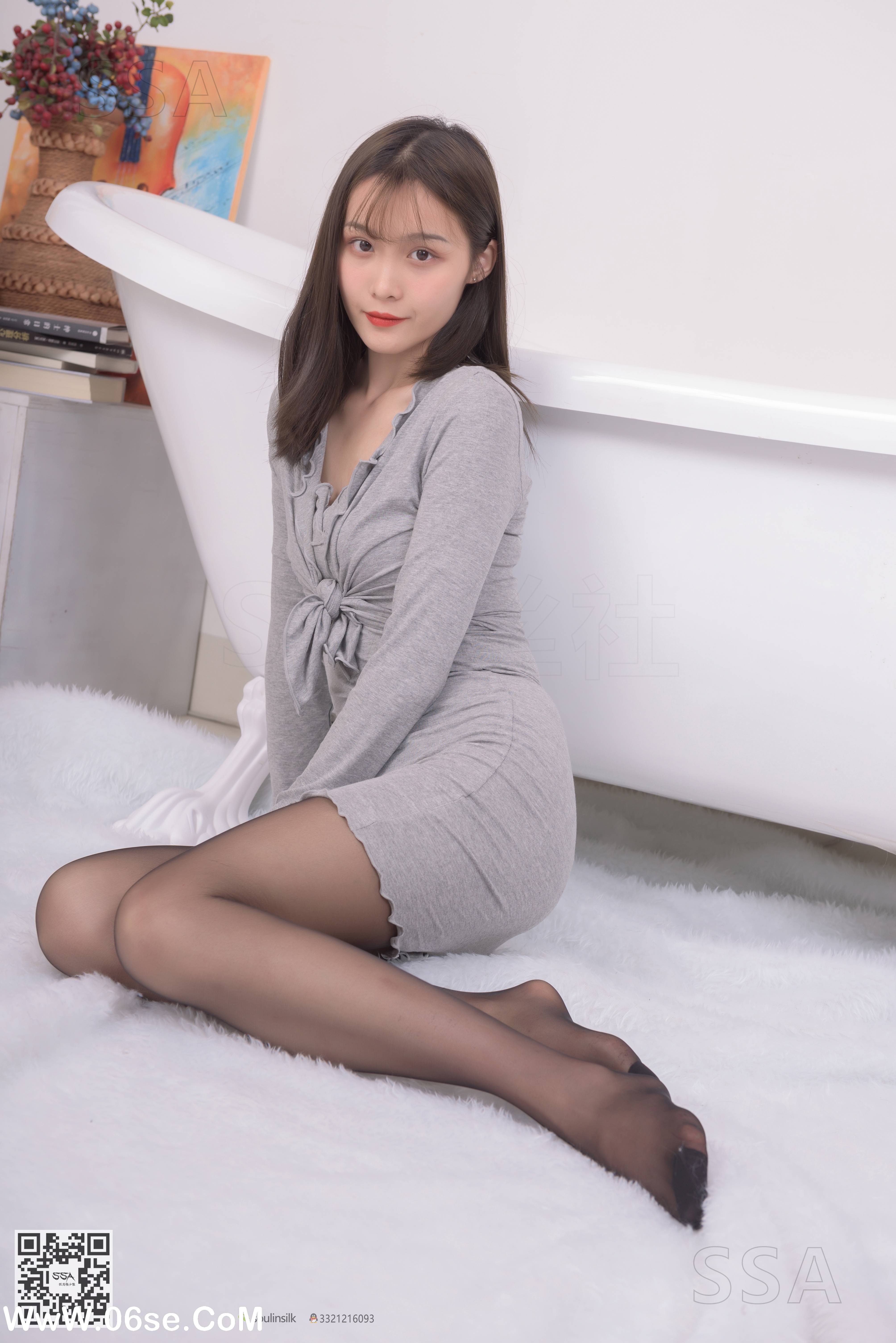 图片[57]-[SSA丝社] NO.164 君君 灰色包臀裙的穿搭示范[156P1.12G]-六色网