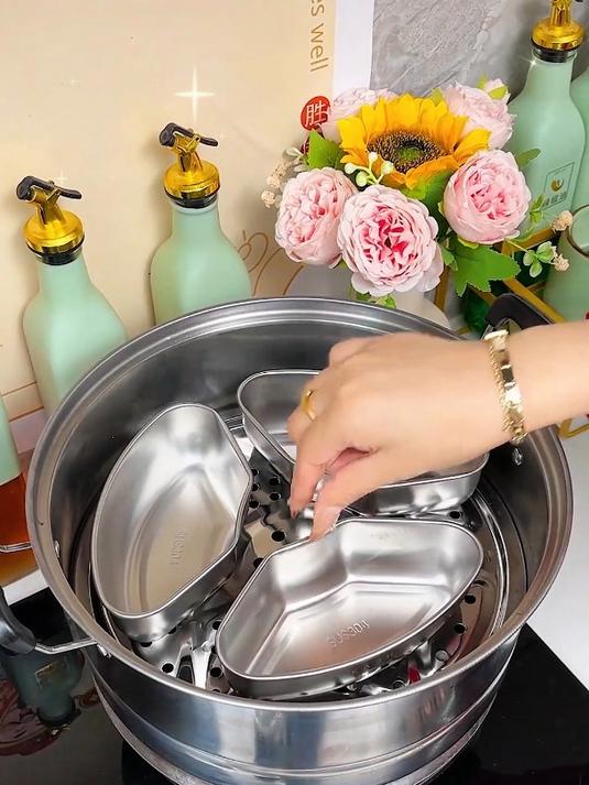 蒸的方便,吃的健康,304不锈钢蒸盘,厨房神器!