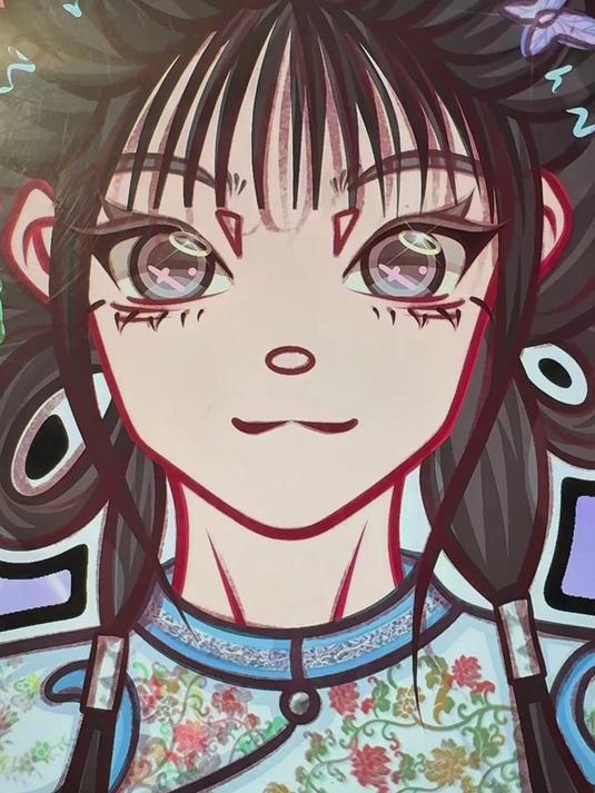 沉浸式画画|卡通头像女生上色过程教程