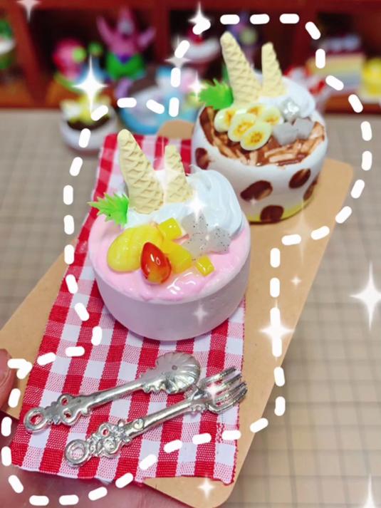 超轻粘土教程丨迷你蛋卷小蛋糕