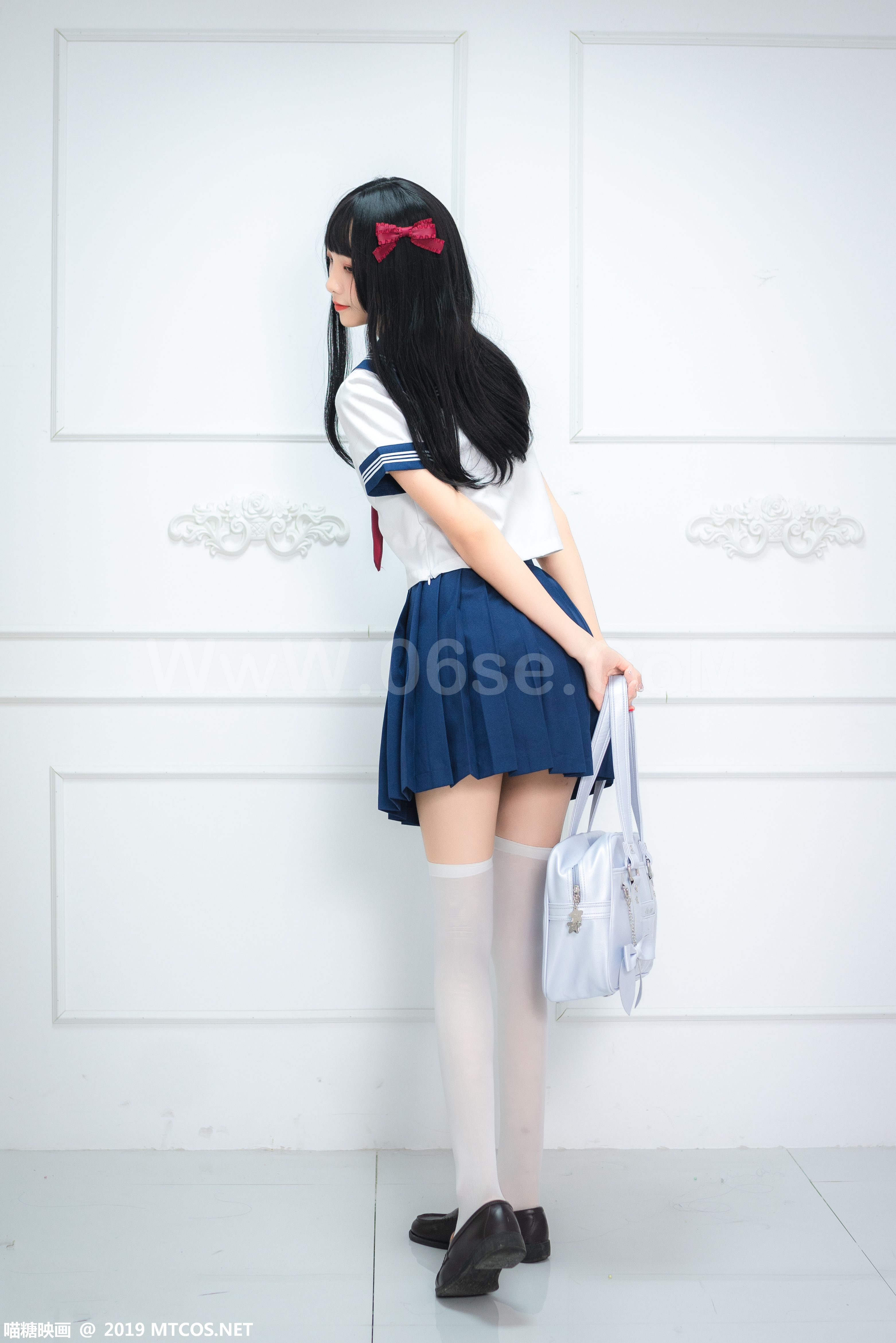 图片[2]-[MTCos] 喵糖映画 Vol.012 蓝白水手服-六色网