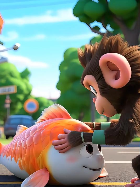 鲤鱼和小男孩互相帮助的故事