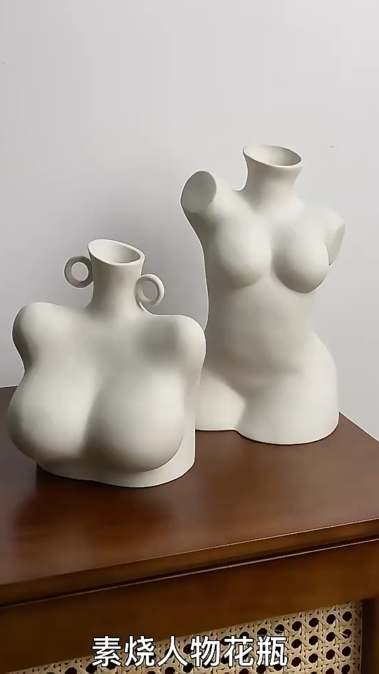 创意ins人体花瓶陶瓷|客厅玄关家居装饰品|艺术摆件 #家居饰品 #软装搭配 #创意摆件