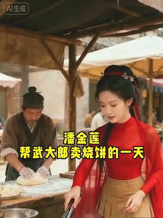 潘金莲帮武大郎卖烧饼的一天，哈哈哈