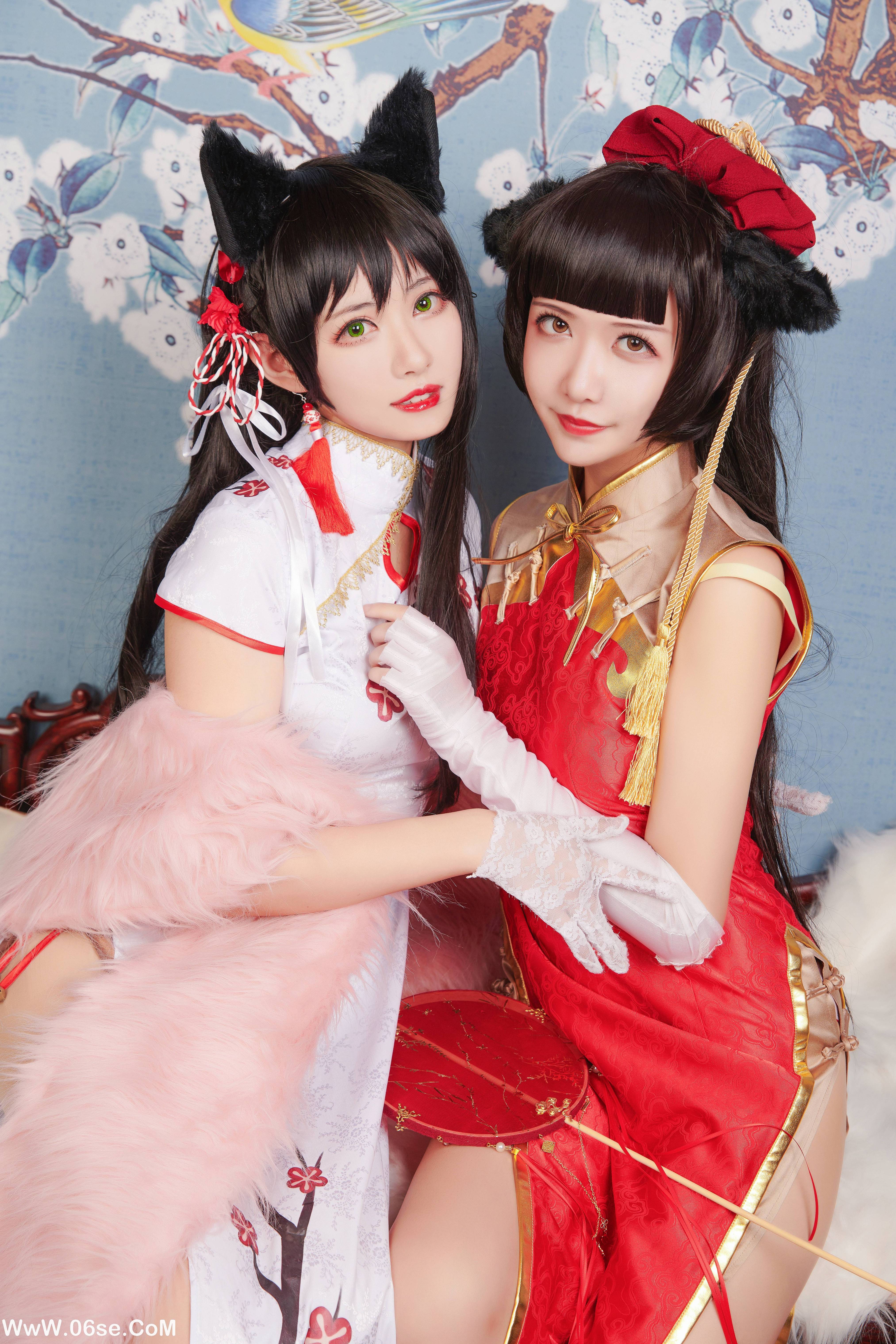 源纱希喵喵喵 NO.004 &Meiyi_烛墨 犬獒旗袍 [12P157M]-六色网