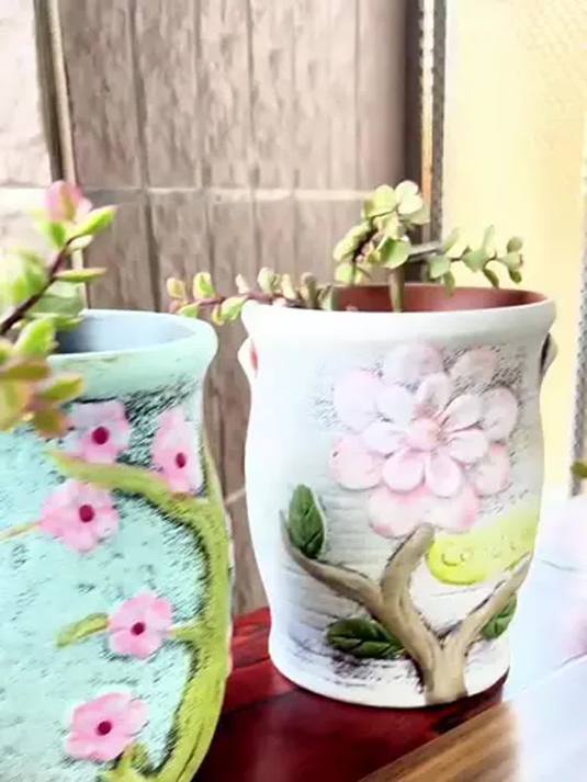 手工粗陶多肉盆 透气好 养花人必备佳选
