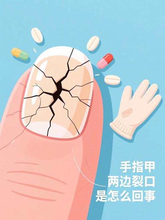 手指甲两边裂口是怎么回事