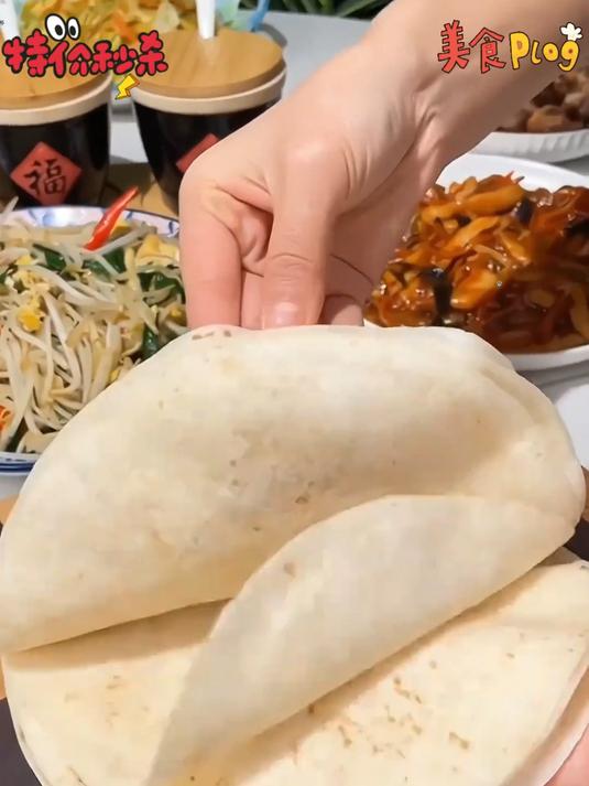 河南特产铁棍山药烙馍春饼,传统早餐即食饼