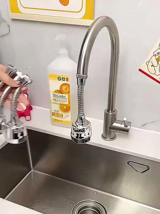 厨房水龙头防溅起泡器，增压节水花洒万向旋转延长水嘴！#防溅水龙头过滤水龙头龙头过滤器##厨