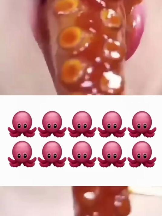 解压视频:章鱼不同吃法 美食声控咀嚼音