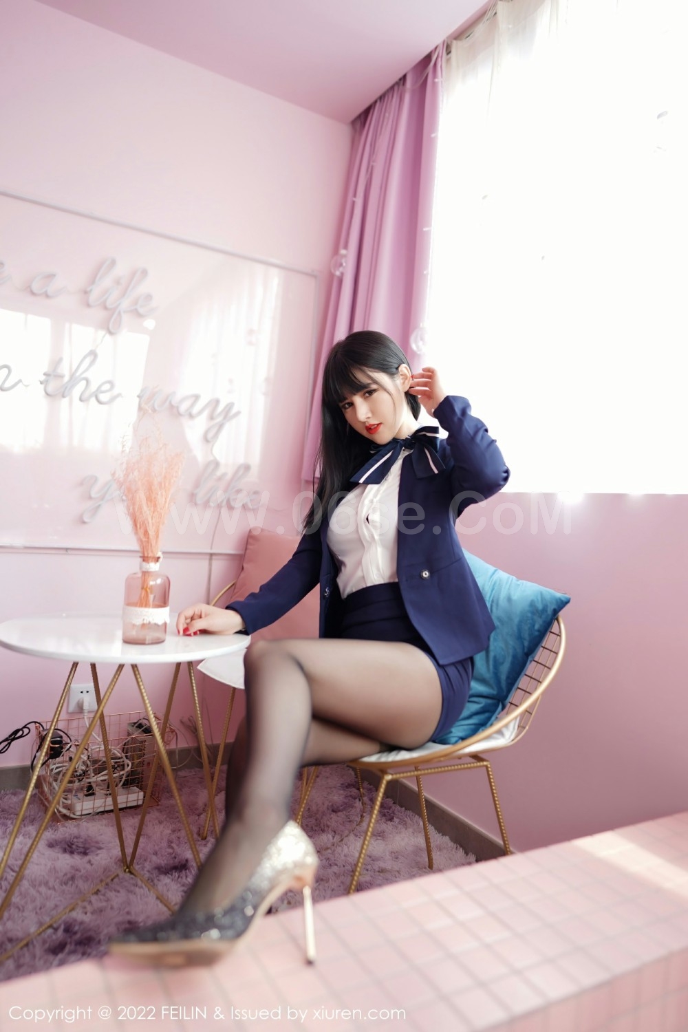 图片[7]-[FEILIN嗲囡囡] VOL.432 诗诗kiki 制服诱惑-六色网