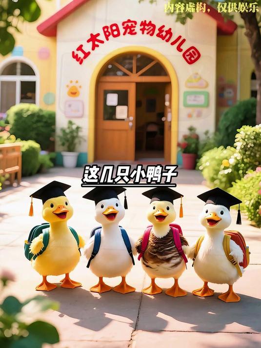 小鸭子在红太阳幼儿园的毕业照
