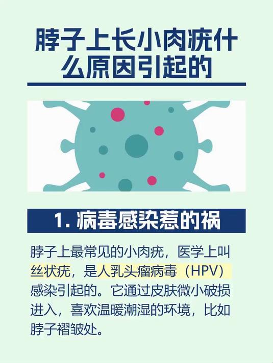 #马上健康过大年#脖子上长小肉疣什么原因引起的