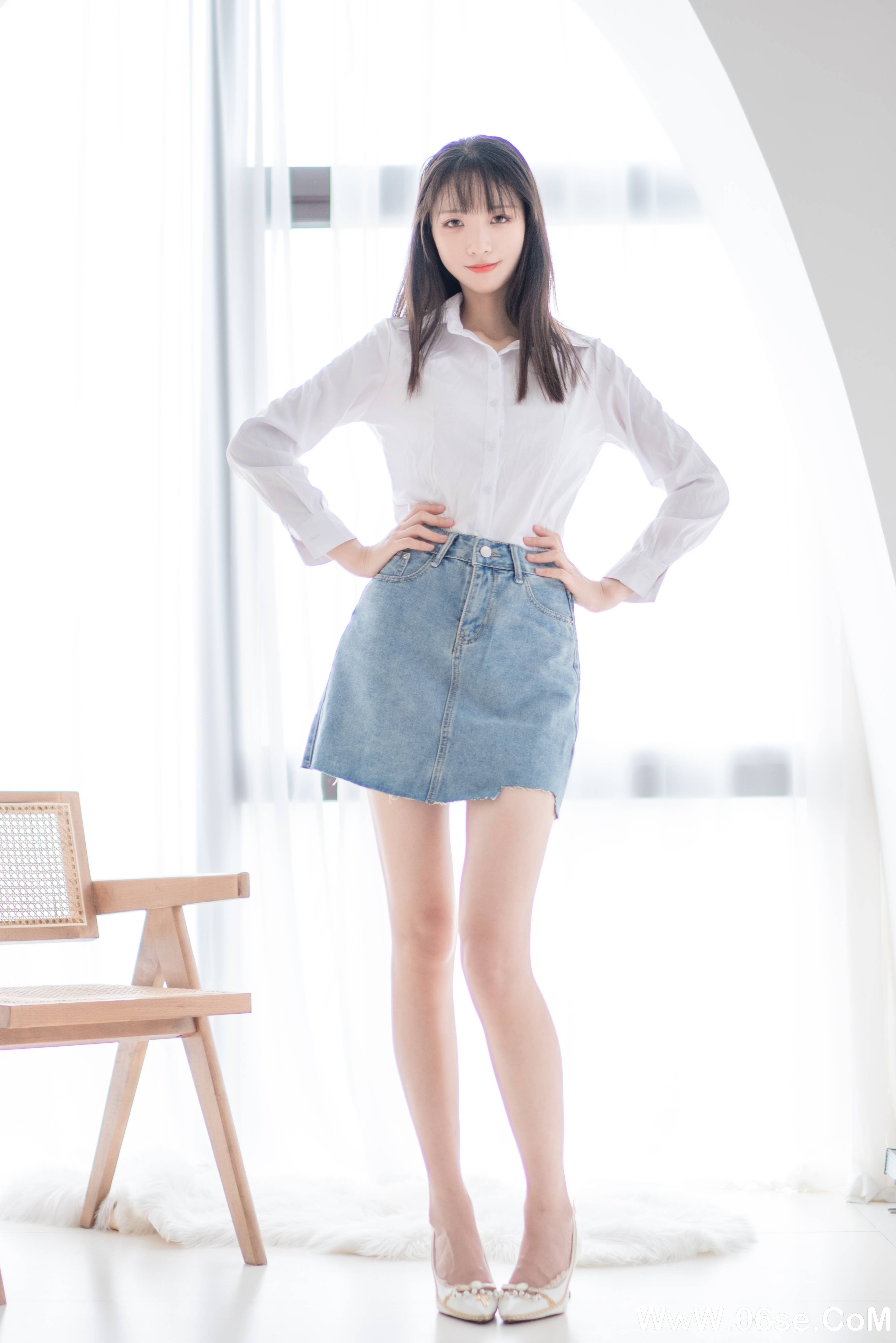 图片[59]-西瓜少女 NO.017 –  衬衫牛仔裙 [61P297M]-六色网