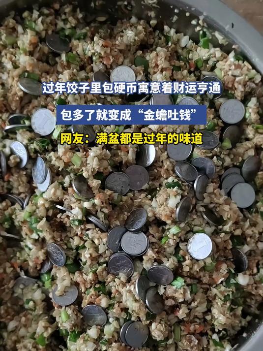 #马上就出发#过年饺子里包硬币寓意财运亨通，包多了结果变成金蟾吐钱