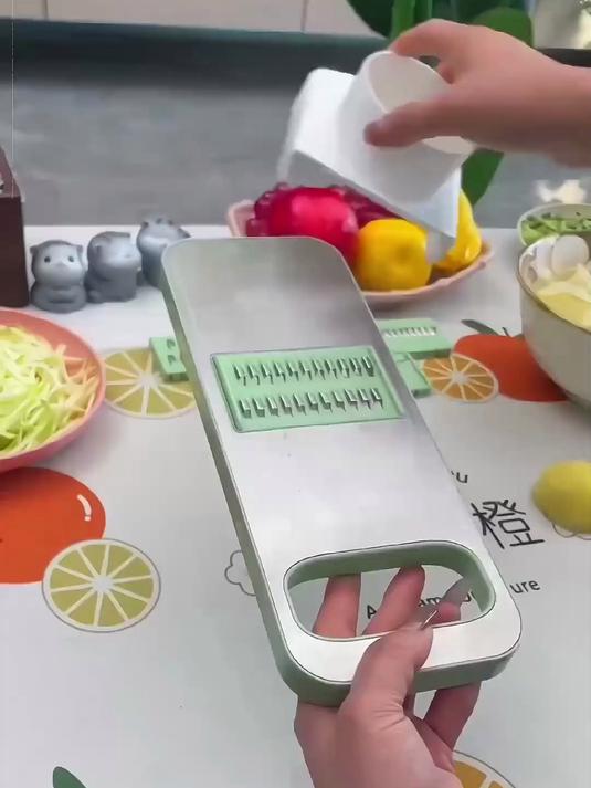 可拆洗易清洁!蔬菜刨丝器,擦丝切片后打理不费劲