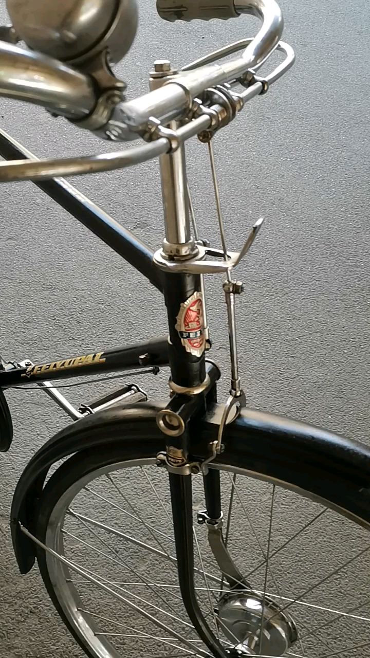 刚刚整好的26寸老式飞鱼牌自行车,江西连胜自行车厂生产50年左右了,用料扎实骑行轻快