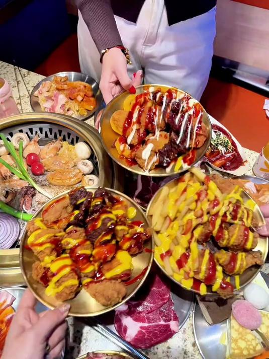 自助的风还是卷到了韩式烤肉自助这也太全面了