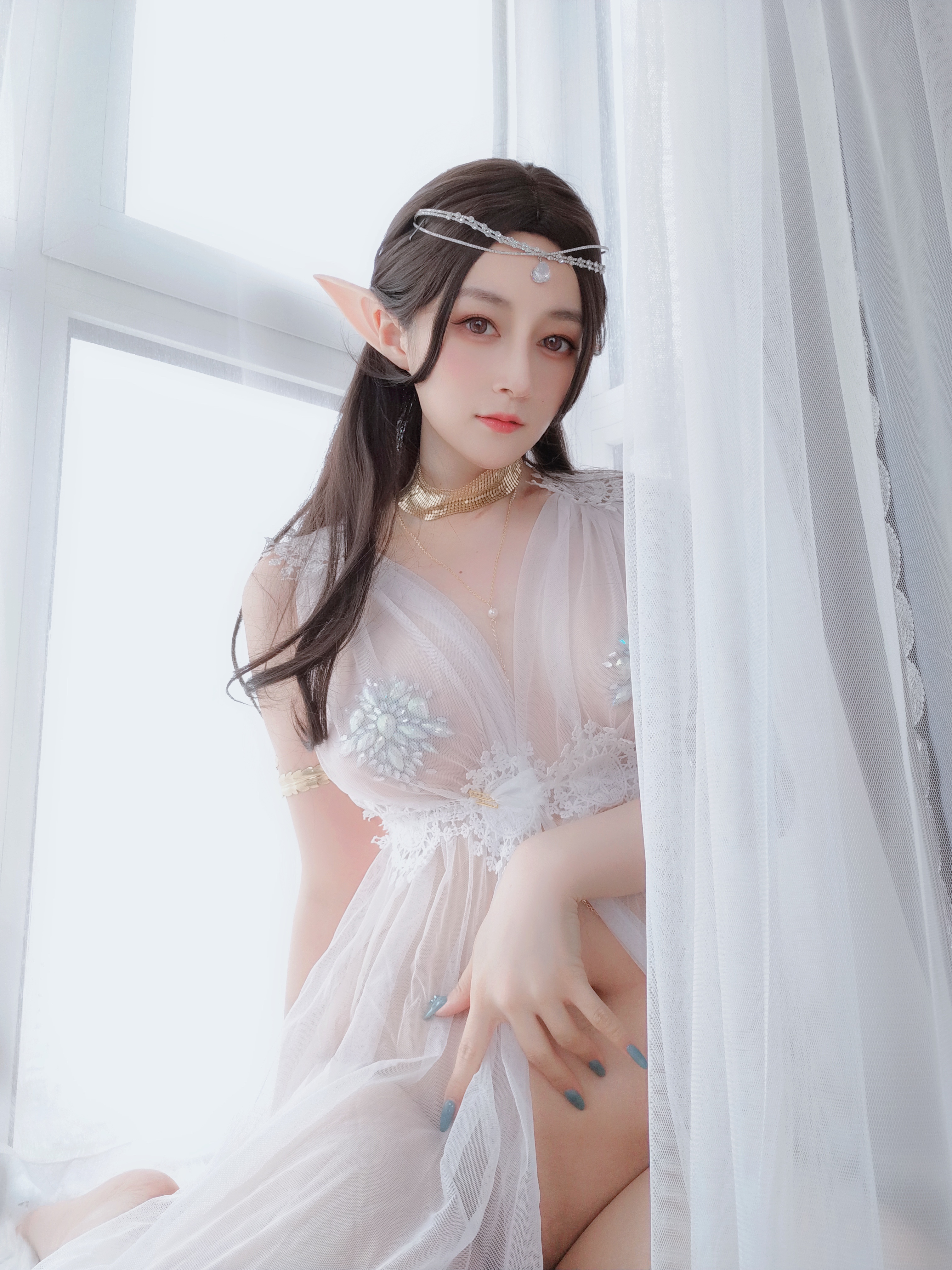 图片[38]-Coser小姐姐白银 NO.038 – 精灵宝石内衣 [70P164M]-六色网