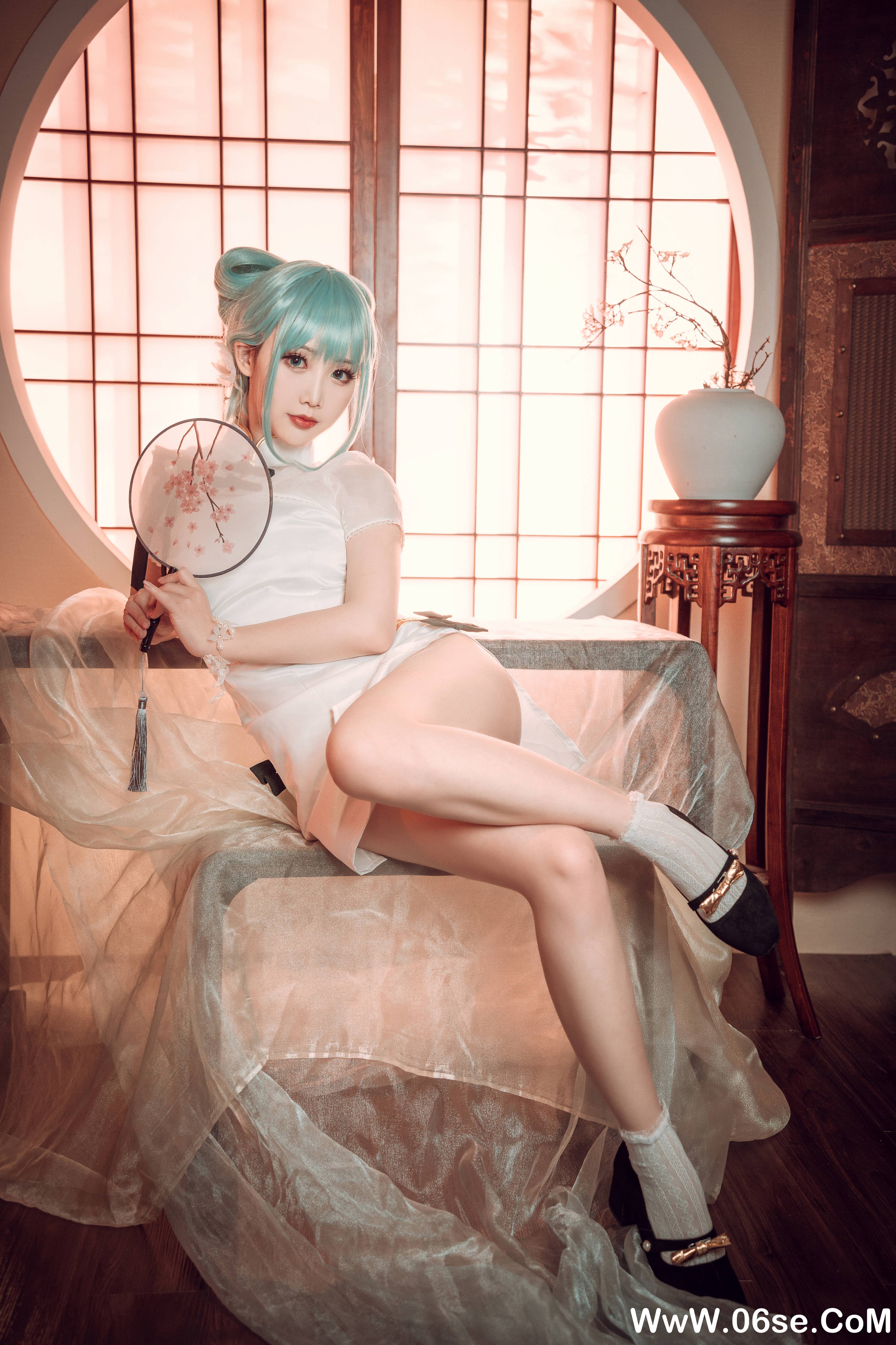 图片[22]-Coser面饼仙儿 NO.097– 初音旗袍[28P514M]-六色网