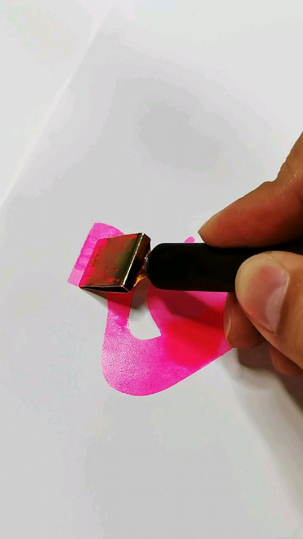 画一只粉红色的天鹅