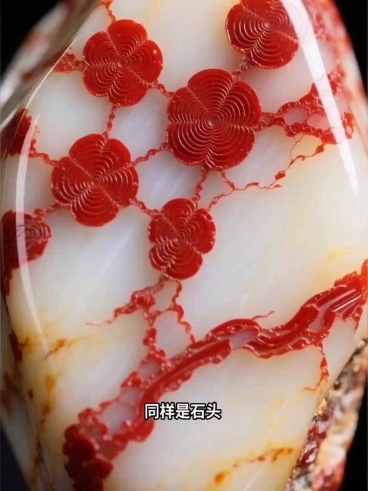 为什么昌化石雕的鸡血石能凸显红色纹理?