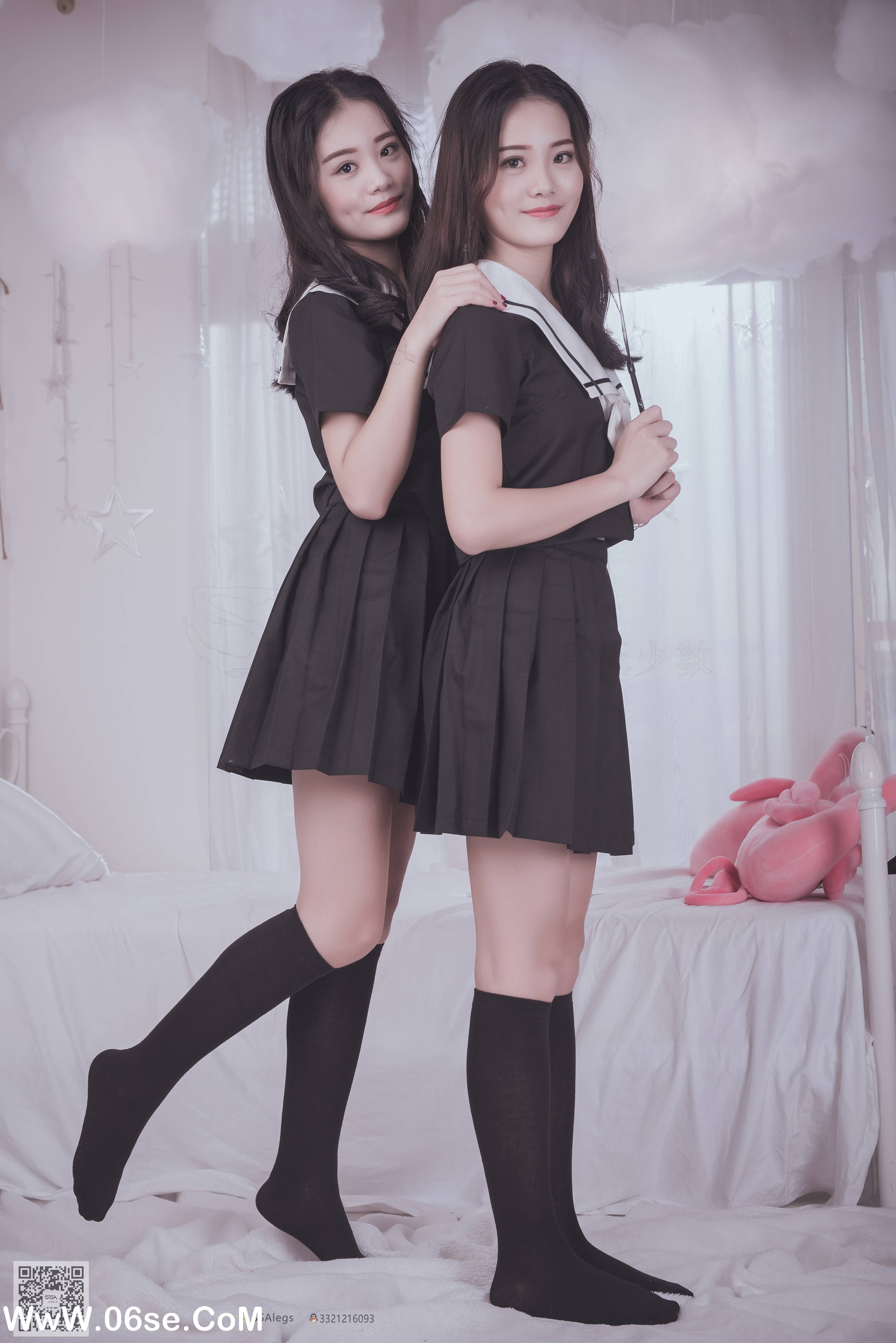 图片[65]-[SSA丝社] NO.028 青青姐妹 姐妹花的JK情[85P928M]-六色网