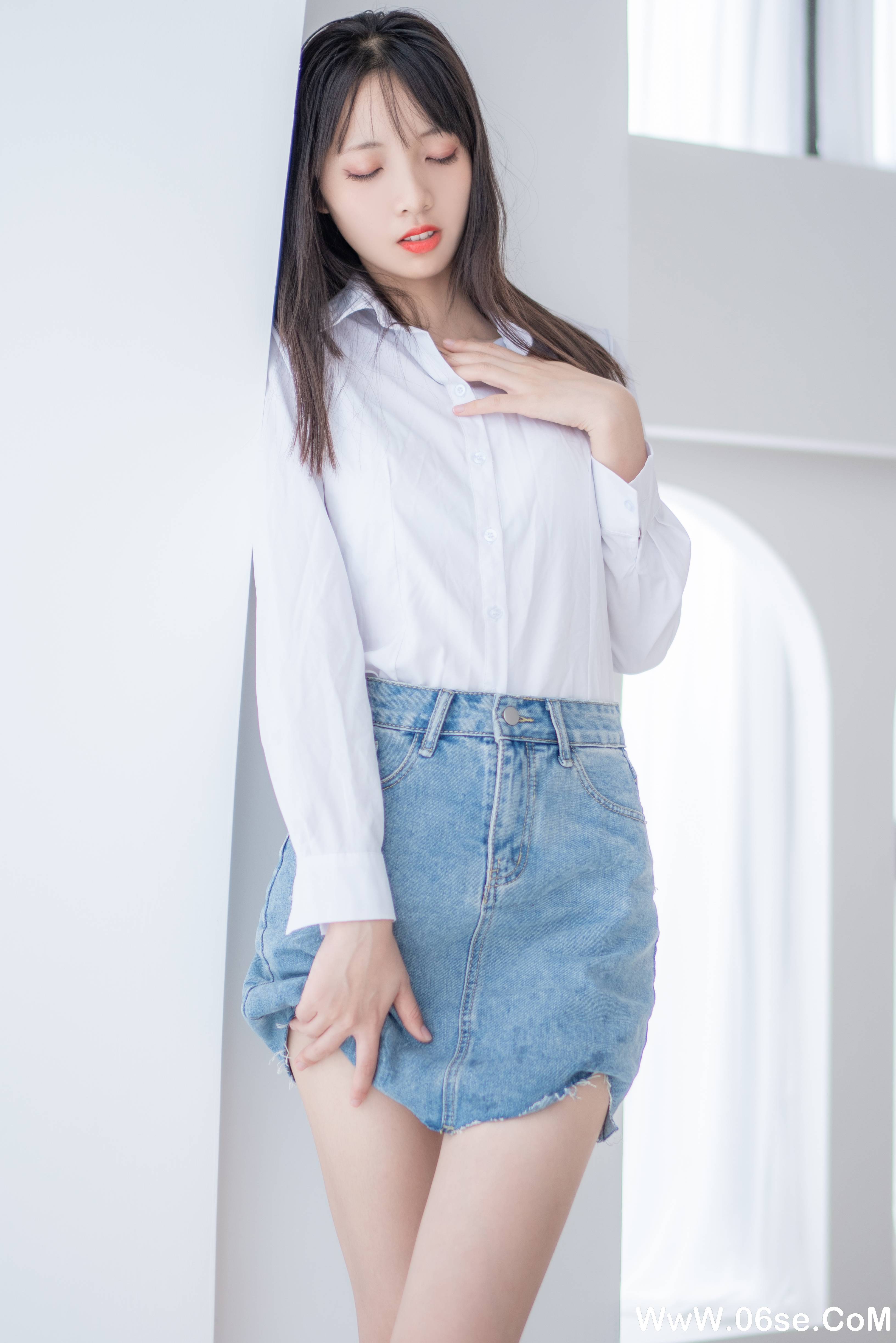 图片[21]-西瓜少女 NO.017 –  衬衫牛仔裙 [61P297M]-六色网