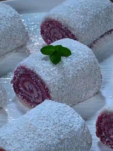 今天自己在家做驴打滚吃