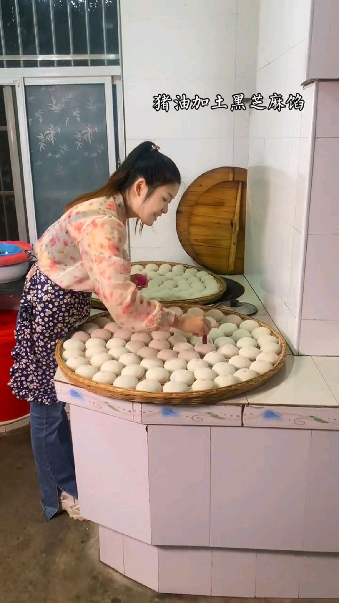 糯米圆子,黑芝麻馅,熟粉包馅,好看又好吃