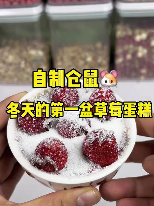 冬天的第一盆草莓蛋糕