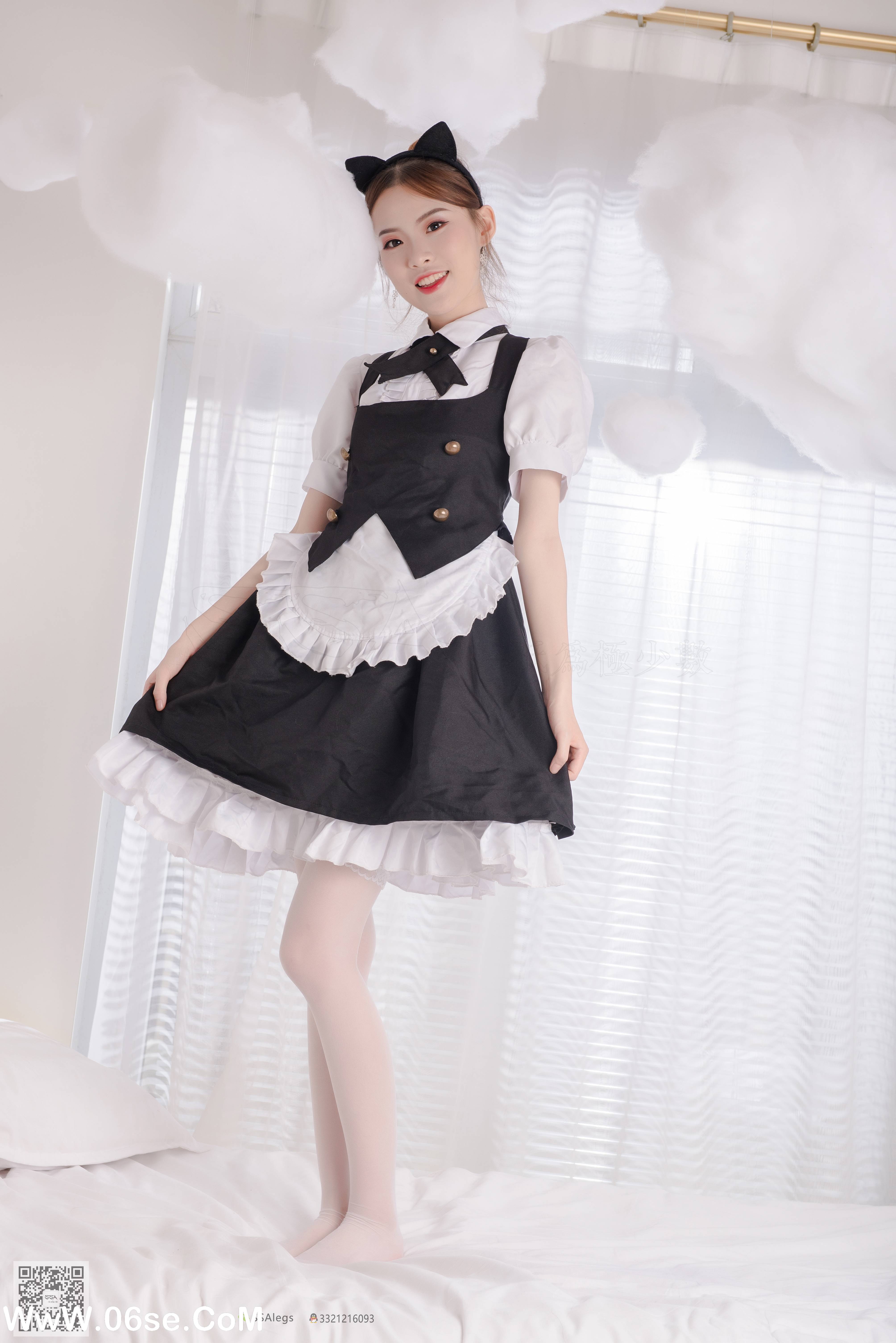图片[91]-[SSA丝社] NO.025 琪琪 甜美风女仆白色长筒丝袜[99P0.99G]-六色网