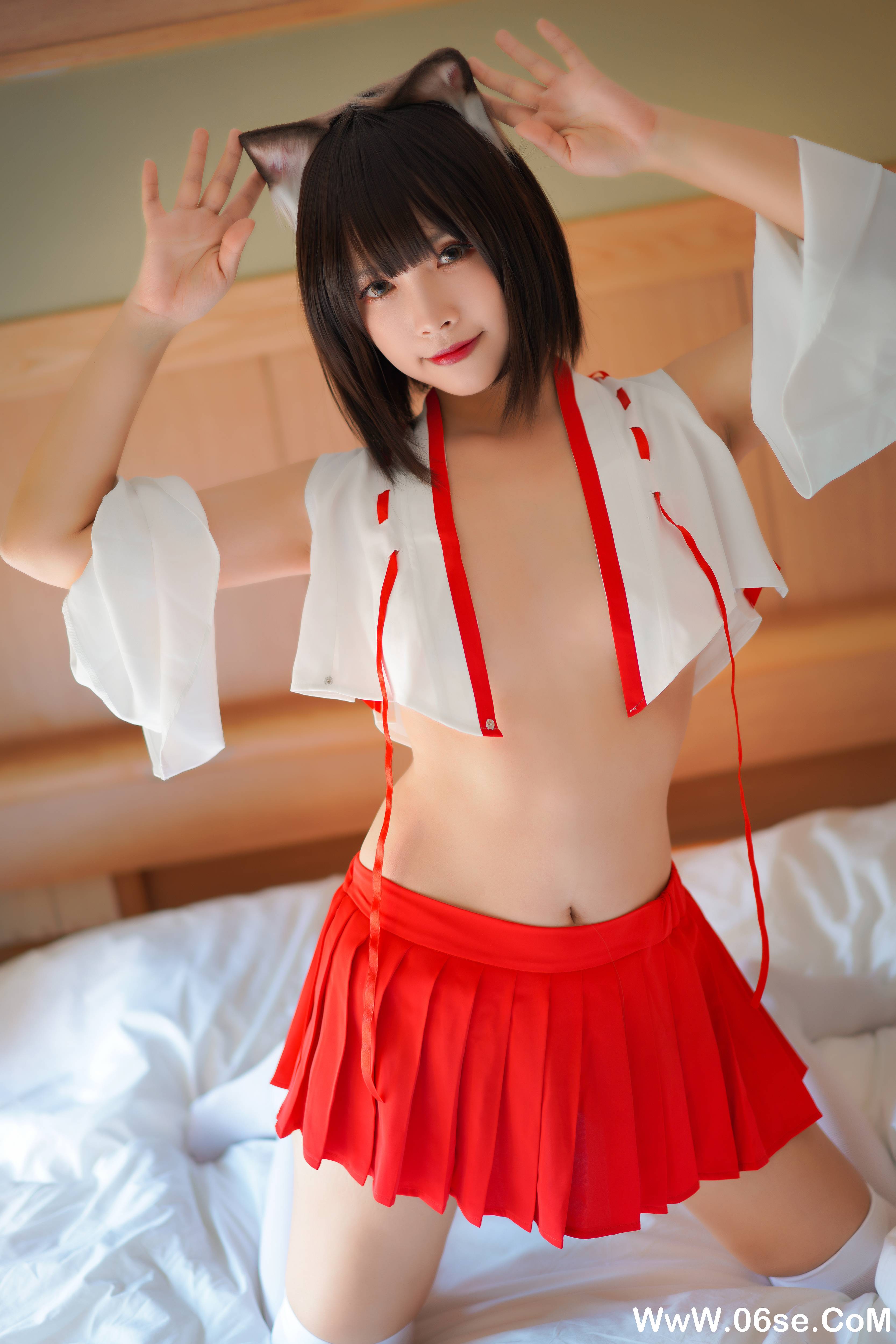 图片[2]-Neko薇薇 NO.004 — 巫女 [30P225M]-六色网