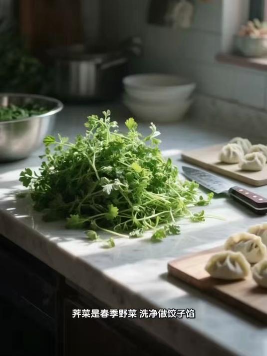 春季吃荠菜:做饺子馅,清热利湿