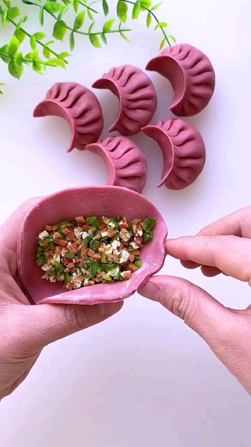 月牙饺子包法拿去