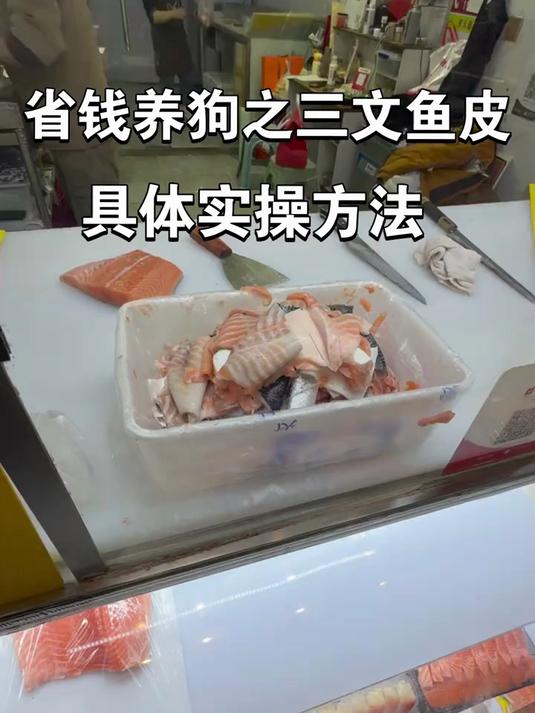 省钱养狗续集 省钱养狗之三文鱼皮的购买 处理 食用方法细则#狗狗鲜食#自制狗饭指南#