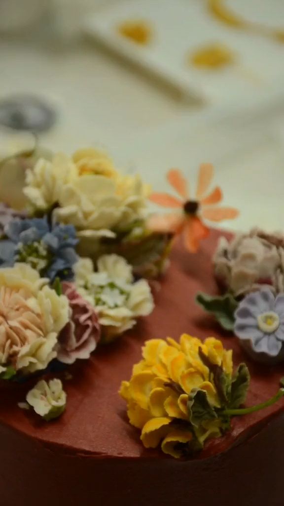 这样的花卉蛋糕都不舍得吃了