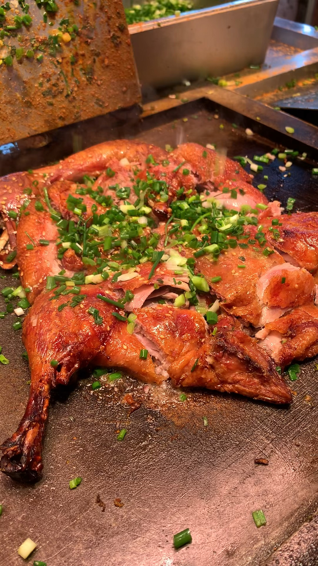 铁板烤鸭,皮脆肉嫩