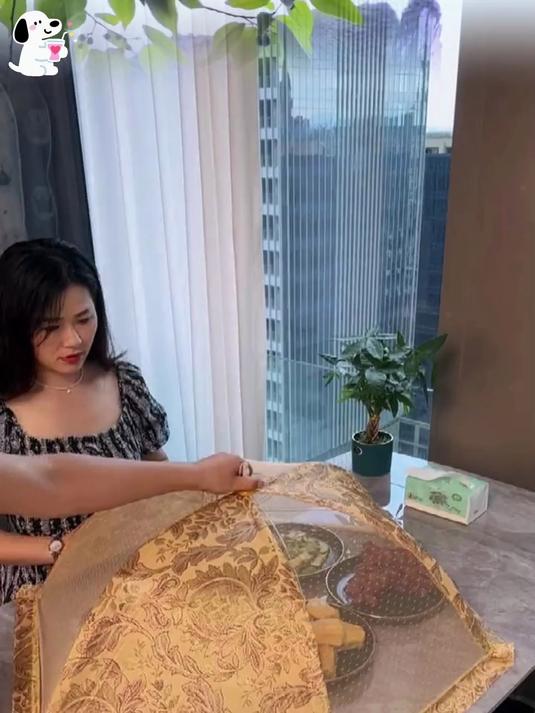 高颜值刺绣款防蝇虫盖菜罩,密封性好防虫防蝇防尘